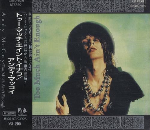 CD Andy McCoy Too Much Ain't Enough アンディ・マッコイ トゥー